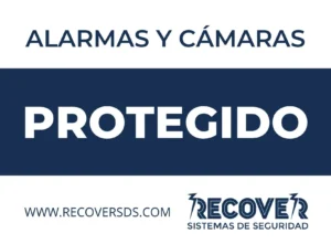 rotulo protegido por alarmas y camaras de seguridad recover